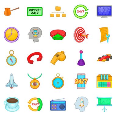 Gündüz Icons set, karikatür tarzı