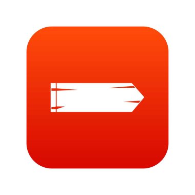 Kalın ok simgesi dijital kırmızı