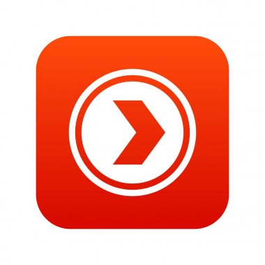 Ok sağa daire simgesi dijital kırmızı