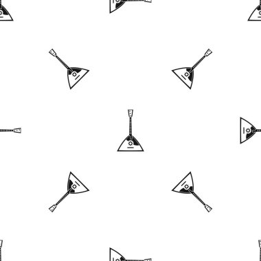 Balalayka desen sorunsuz siyah