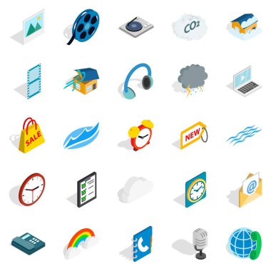 Sezon Icons set, izometrik stili