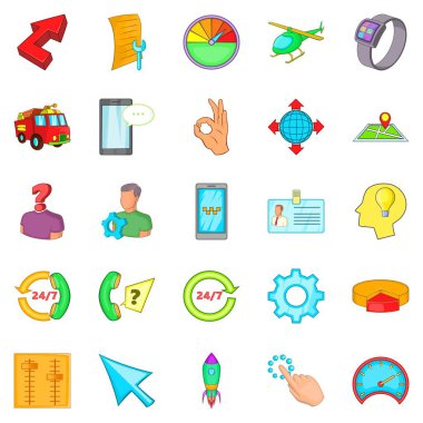 Zaman yönetimi simgeleri ayarlandı, çizgi film biçimi