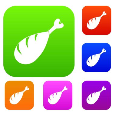 Et kemik üzerinde renk koleksiyonu ayarla