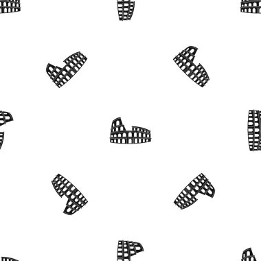 Roma Colosseum desen sorunsuz siyah