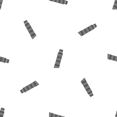 Pisa Kulesi desen sorunsuz siyah