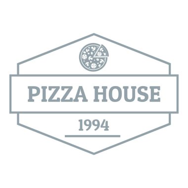 Pizza house logosu, basit gri tarzı