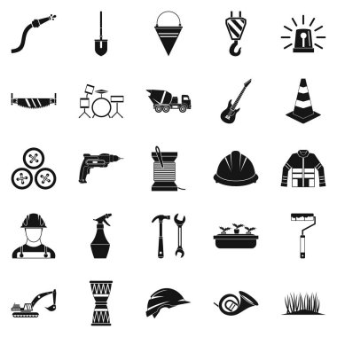 Aracı Icons set, basit tarzı