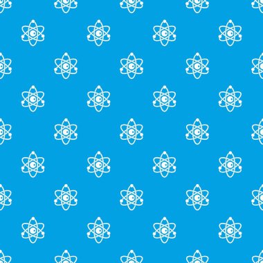 Atom modeli desen kesintisiz mavi