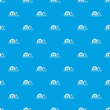 Su çarkı desen kesintisiz mavi