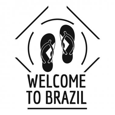 Brezilya logosu, basit siyah stil