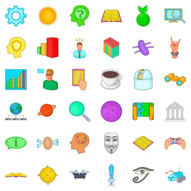 Kalkan Icons set, karikatür tarzı