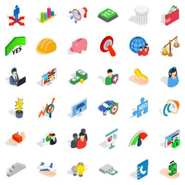 Lamba Icons set, izometrik stili