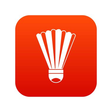 Raketle simgesi dijital kırmızı