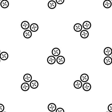 Düğmeleri dikiş için sorunsuz siyah desen