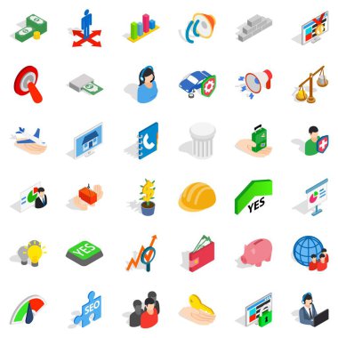Kumbara Icons set, izometrik stili