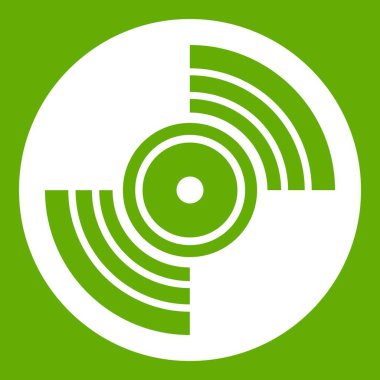 Gramofon vinil Lp kayıt simgesi yeşil
