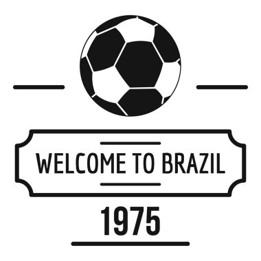 Brezilya futbol logosu, basit siyah stil