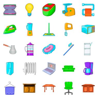 Daire Icons set, karikatür tarzı