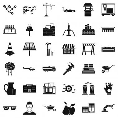 Pazar Icons set, basit tarzı