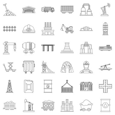 Sanayi Icons set, anahat stili