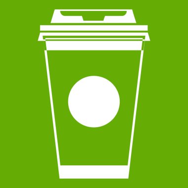 Kağıt kahve fincanı simge yeşil