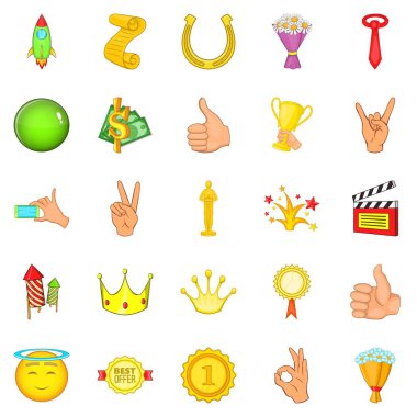 Burs Icons set, karikatür tarzı