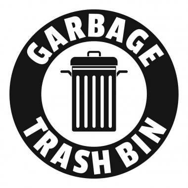 Depo gözü dökümü logosu, basit siyah stil