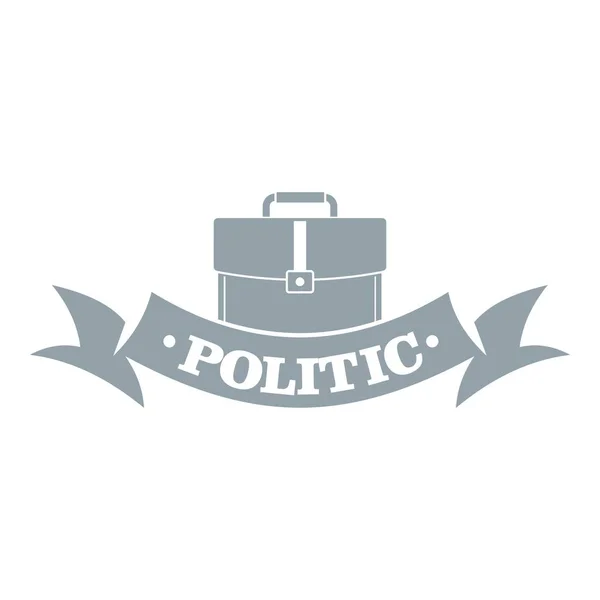 Politik logo, basit gri tarzı — Stok Vektör