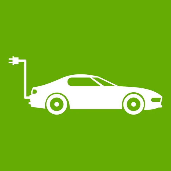 Auto elettrica icona verde — Vettoriale Stock