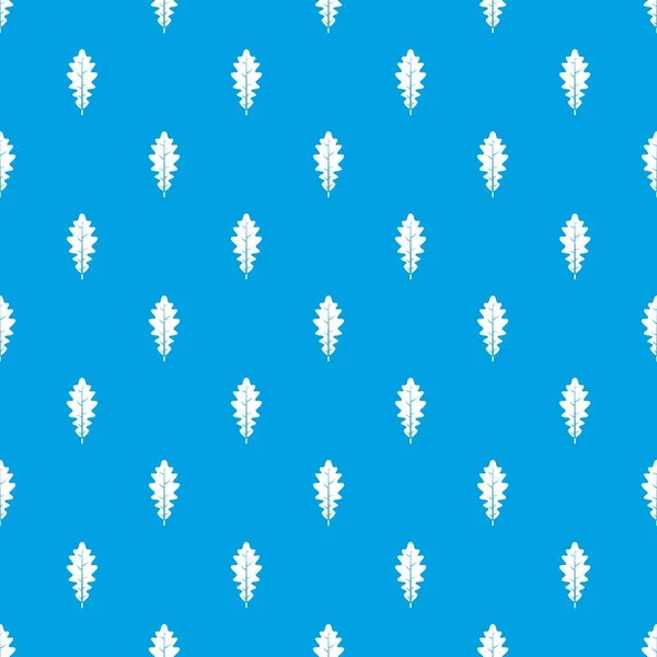 Motif feuille de chêne bleu sans couture — Image vectorielle