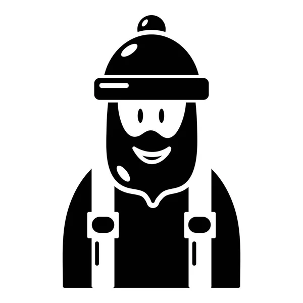 Carpenter icon, simple style — Stock Vector