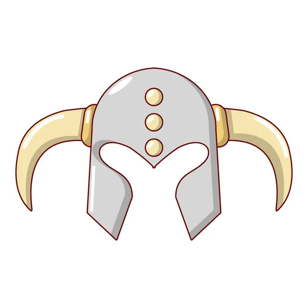 Casco vikingo icono clásico, estilo de dibujos animados — Vector de stock