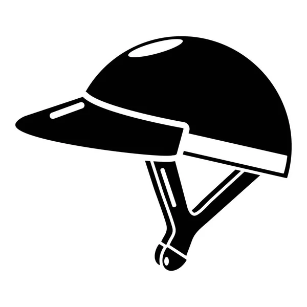 Icono de chica casco de bicicleta, estilo negro simple — Archivo Imágenes Vectoriales