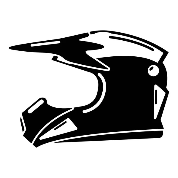 Motorcycle helmet icon, simple black style — Stock Vector