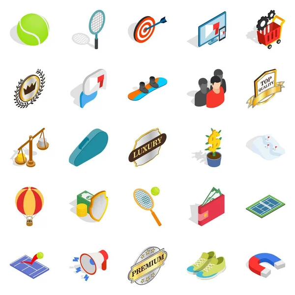 Haz Icons set, izometrik stili — Stok Vektör