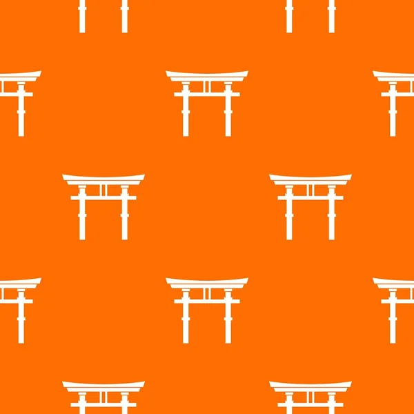 Japanska torii mönster sömlös — Stock vektor