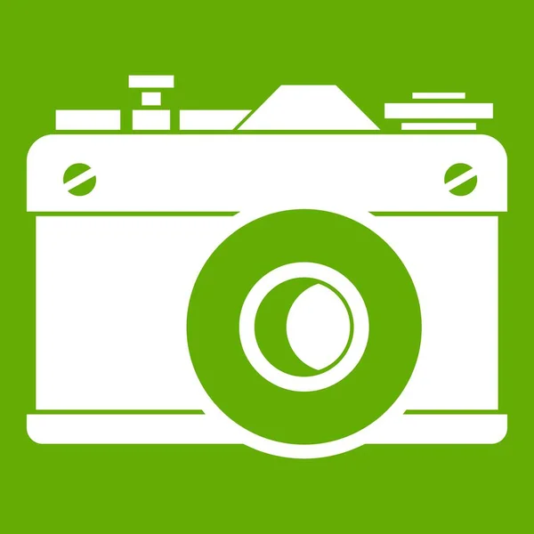 Retro camera-icoontje groen — Stockvector