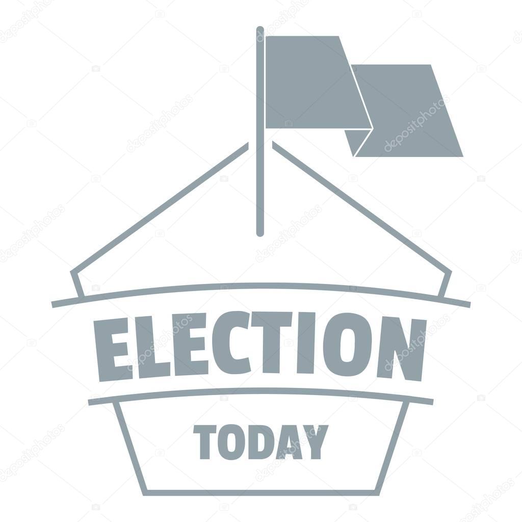 Election today logo. Simple illustration of election today vector logo for web