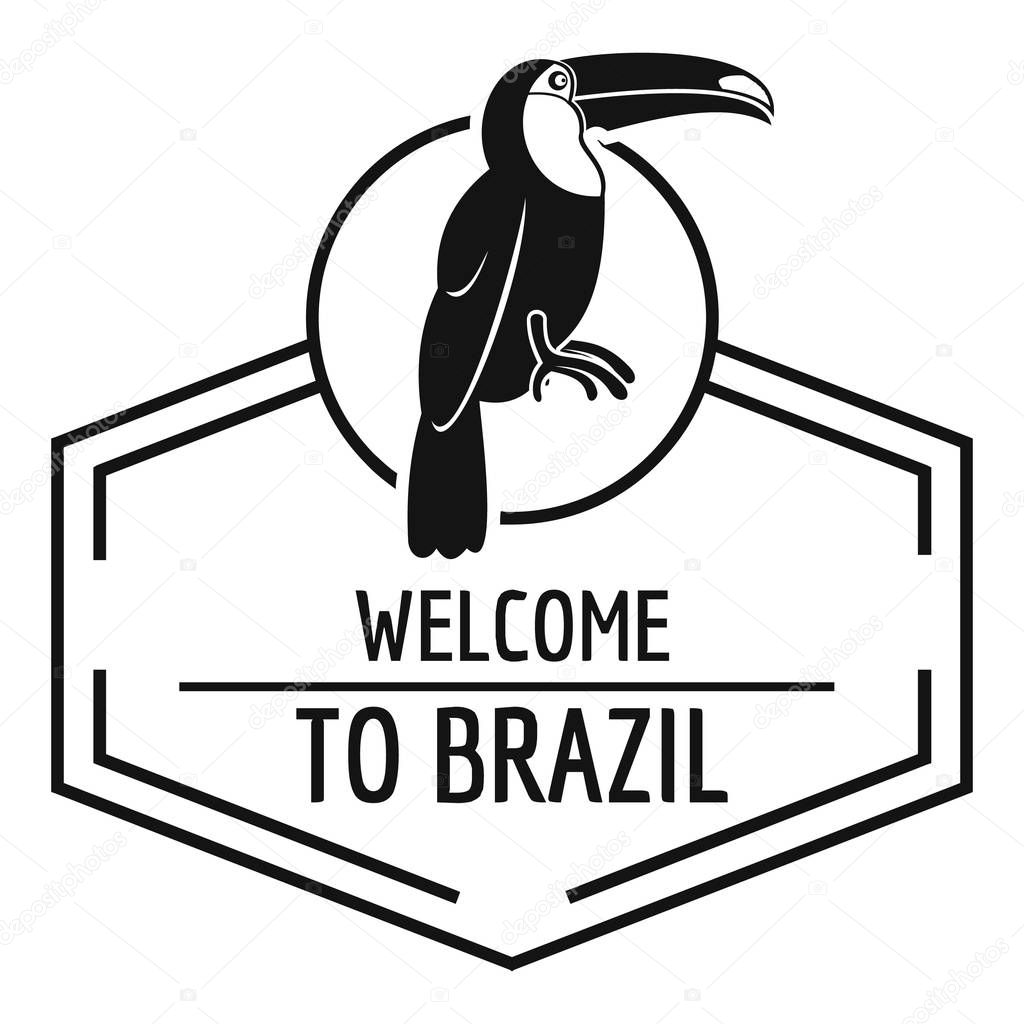 Brazil bird logo. Simple illustration of brazil bird vector logo for web