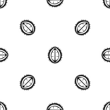 Durian meyve deseni sorunsuz siyah