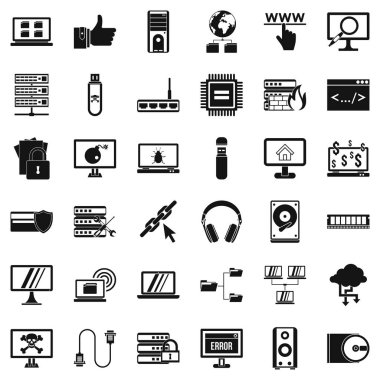 SEO Icons set, basit tarzı