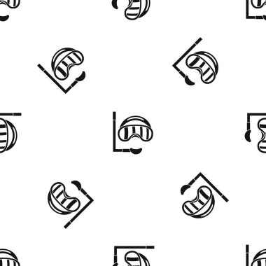 Dalış maske desen sorunsuz siyah