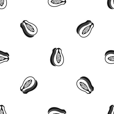 Papaya desen sorunsuz siyah