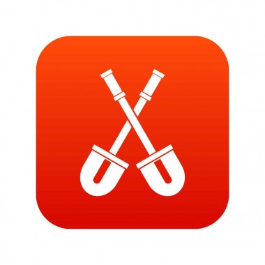 Kürek simgesi dijital kırmızı