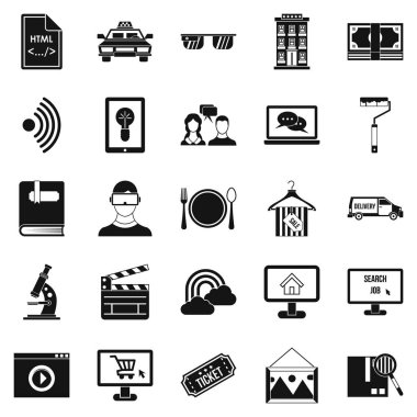 Web sitesi Icons set, basit tarzı