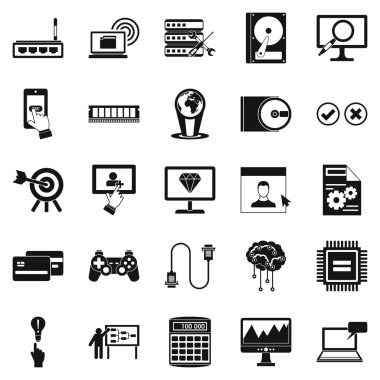 Site Icons set, basit tarzı