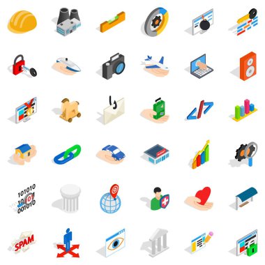 Internet simge kümesi, izometrik tarzı