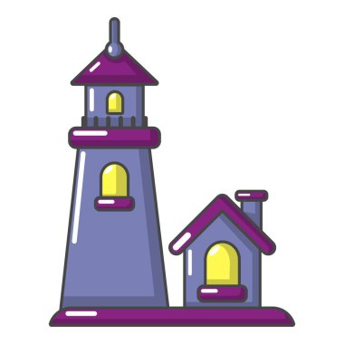 Kule ve ev simgesini, karikatür tarzı