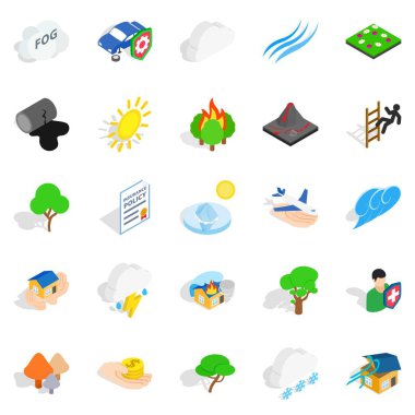 Scourge Icons set, izometrik stili