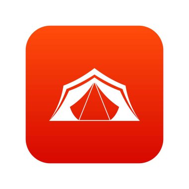 Çadır simgesi dijital kırmızı